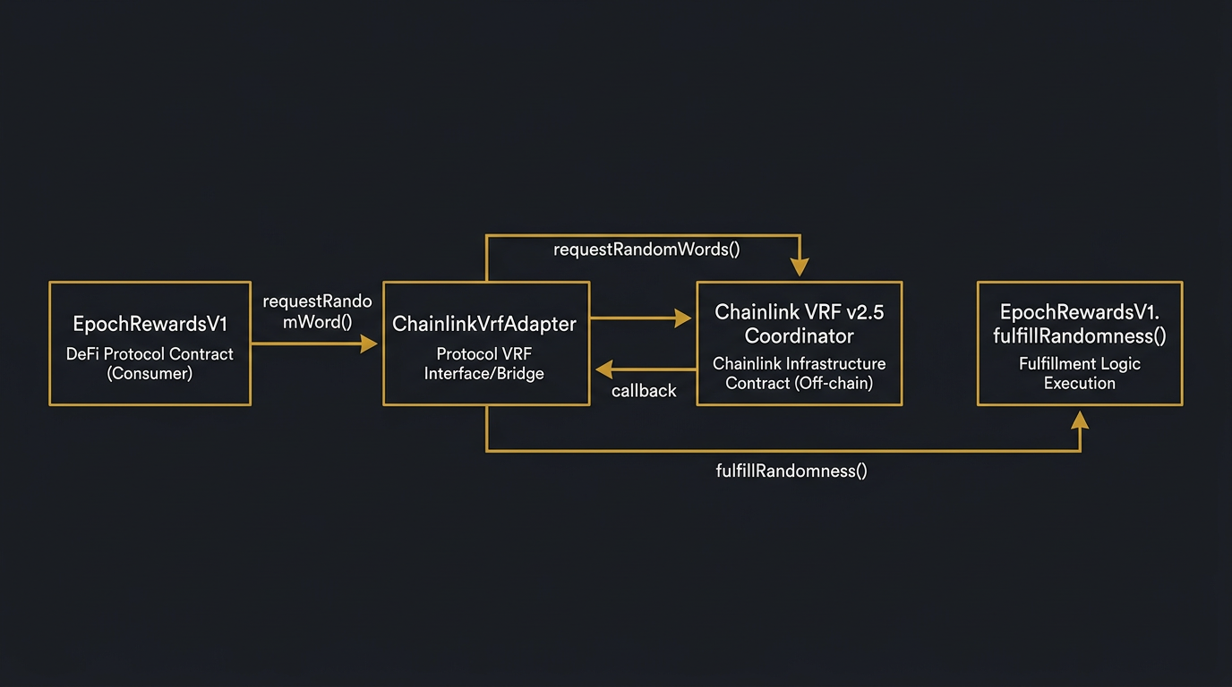 Request and fulfill path for VRF words into epoch rewards